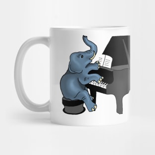 Elephant Playing Piano Mug